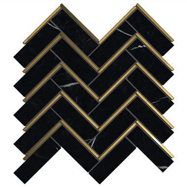 Rajola de mosaic Chevron de 1 "X 3" Natural Bianco