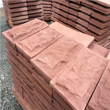 Material de construcció de blocs de pedra arenisca vermella per a paviments de rajola de paret
