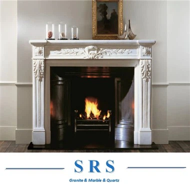 Llar de foc interior de marbre/granit escultura blanca